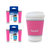 Java-Wrap Small - 3 Pack Set, Insulated Reusable Neoprene Travel Coffee Cup Sleeve - Pink