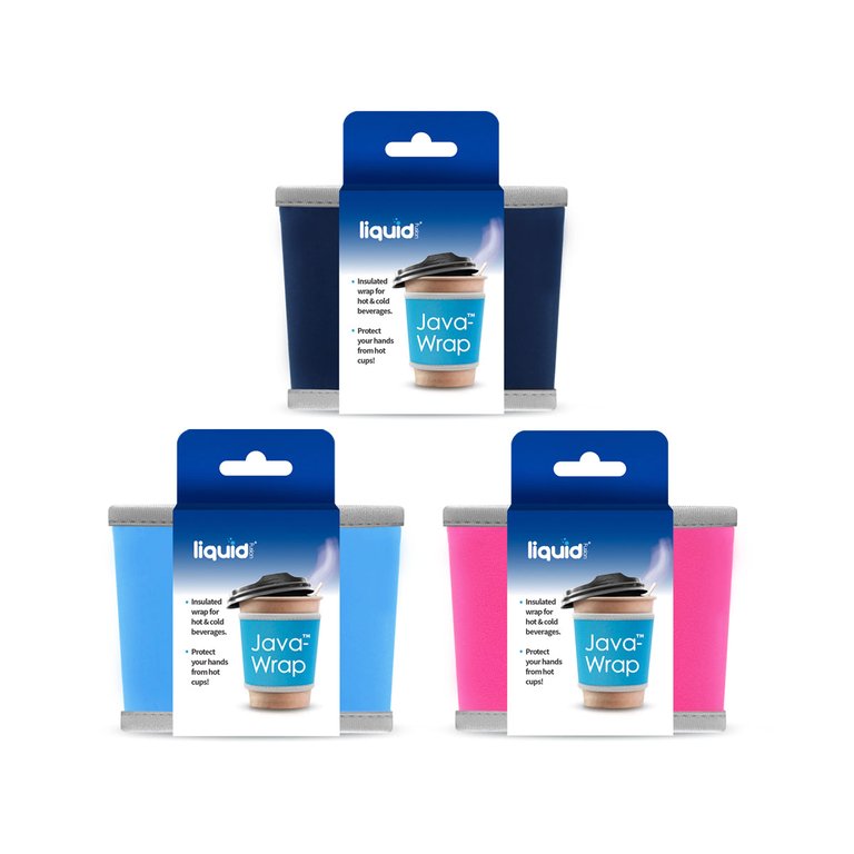 Java-Wrap Small - 3 Pack Set, Insulated Reusable Neoprene Travel Coffee Cup Sleeve - Assorted