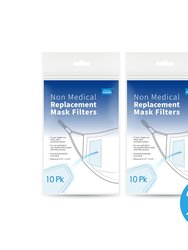 Non-Medical Mask Replacement Filters - 10 PK, Set of Two