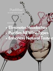 PureWine Wand Technology Histamine And Sulfite Filter, Purifier Alleviates Wine Allergies, Stir Stick Aerates Wine