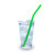 Silicone Drinking Straw Set with Bristle Cleaning Brush, Re-Usable, Eco-Friendly