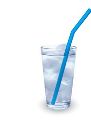 Silicone Drinking Straw Set with Bristle Cleaning Brush, Re-Usable, Eco-Friendly