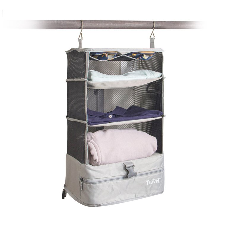 Stow-N-Go® Hanging Travel Shelves - Small - Light Gray