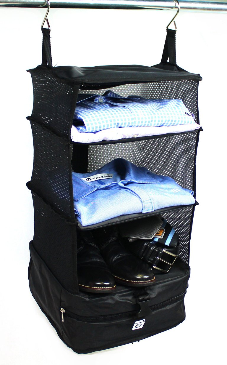 Stow-N-Go® Hanging Travel Shelves - Small - Black