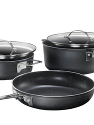 5 Piece Stackmaster Pro Series Stackable Cookware Set - Hard Anodized