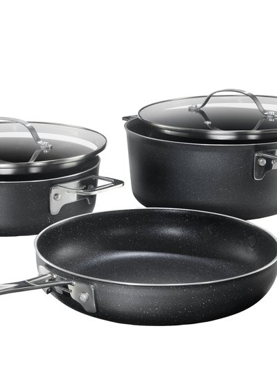 GraniteStone 5 Piece Stackmaster Pro Series Stackable Cookware Set - Hard Anodized product