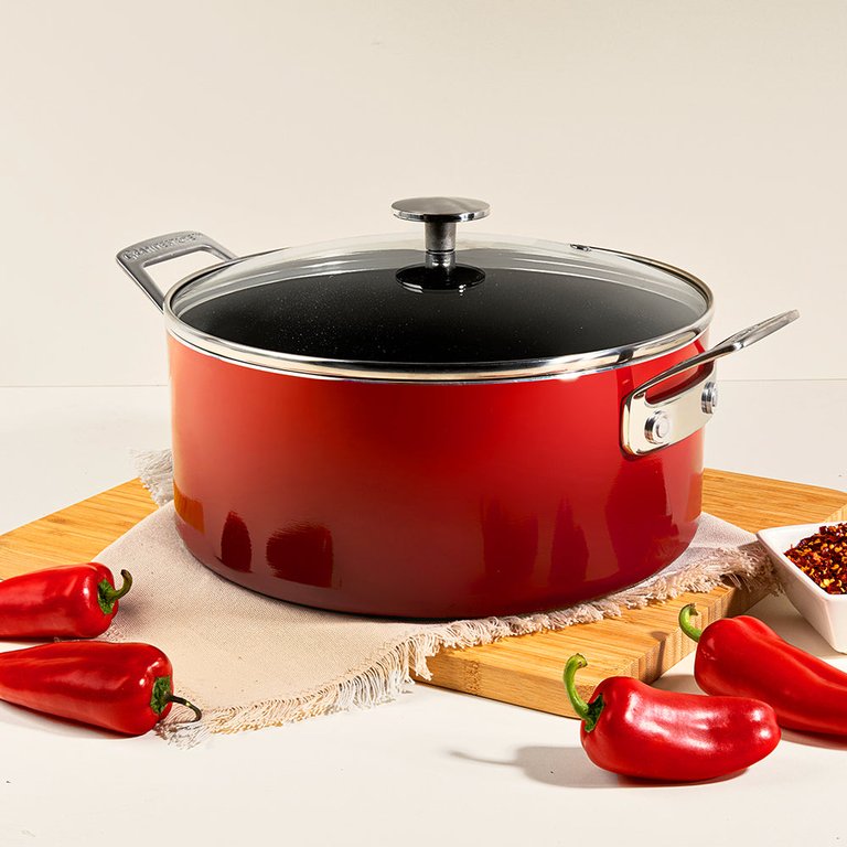 Gastronomical Gradient 5QT Stock Pot - Induction-Ready - Red