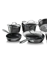Get It Together - 10 Piece Hammered Diamond Cookware Set - Pewter