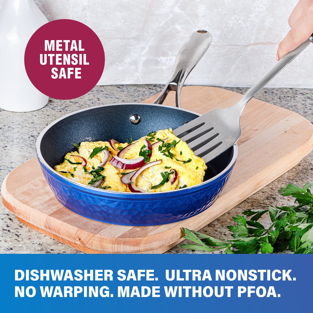 Granitestone Get It Together - 10 Piece Hammered Diamond Cookware Set –