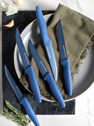 Nutriblade 6-Piece Steak Knives with Comfortable Handles, Stainless Steel Serrated Blades