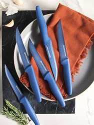 Nutriblade 6-Piece Steak Knives with Comfortable Handles, Stainless Steel Serrated Blades