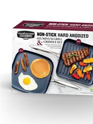 Pro Hard Anodized Grill & Griddle Set