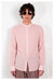 'Liam' Band Collar Blush / White Stripe Long Sleeve Shirt - Blush / White