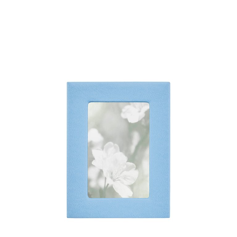 4" X 6" Leather Studio Frame - Light Blue