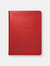7" Leather Desk Address Book - Red