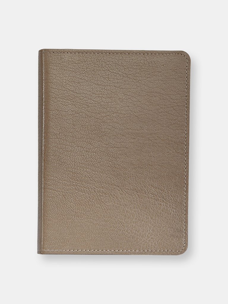 7" Leather Wire-O-Notebook - Taupe