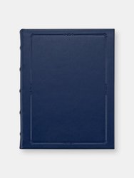 9" Leather Hardcover Journal - Blue