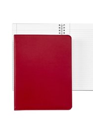 9" Leather Wire-O-Notebook - Red