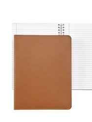 9" Leather Wire-O-Notebook - Tan