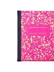 Composition Notebook - Special Leather Edition  - Neon Pink/Gold