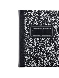 Composition Notebook - Special Leather Edition  - Black/White Leather