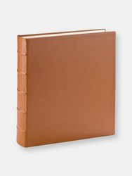 Large Ring Clear Pocket Album - Leather - Saddle