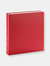 Large Ring Clear Pocket Album - Leather - Red