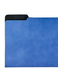 Leather Carlo File Folder - Blue