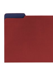 Leather Carlo File Folder - Red