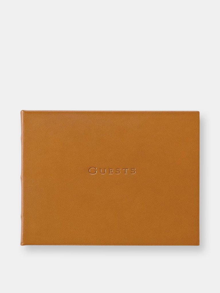 Leather Guest Book - British Tan