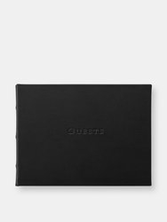 Leather Guest Book - Black