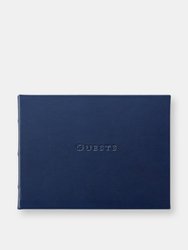 Leather Guest Book - Blue