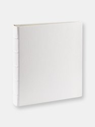 Leather Medium Ring Clear Pocket Album - White