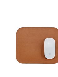 Leather Mouse Pad - Tan/Navy