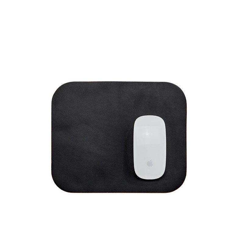 Leather Mouse Pad - Black/Green