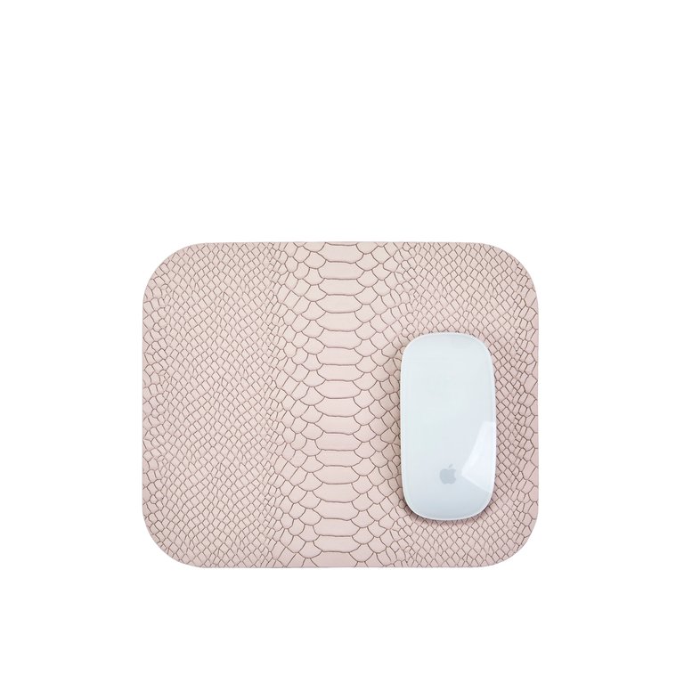 Leather Mouse Pad - Petal Pink