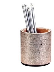 Leather Pencil Cup - Rose Gold