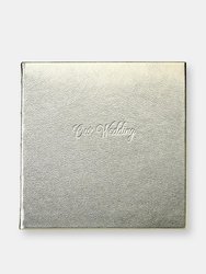 Leather Wedding Journal - White Gold