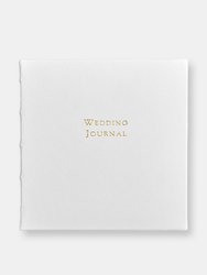 Leather Wedding Journal - White