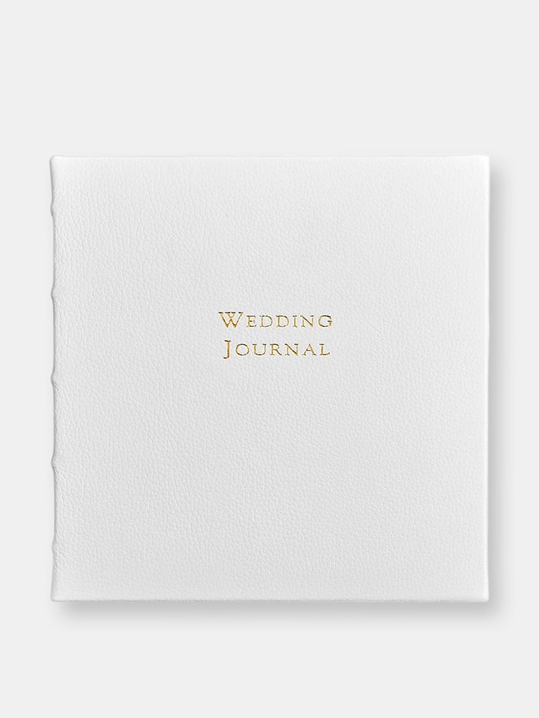 Leather Wedding Journal - White