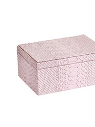 Medium Leather Box - Petal Pink