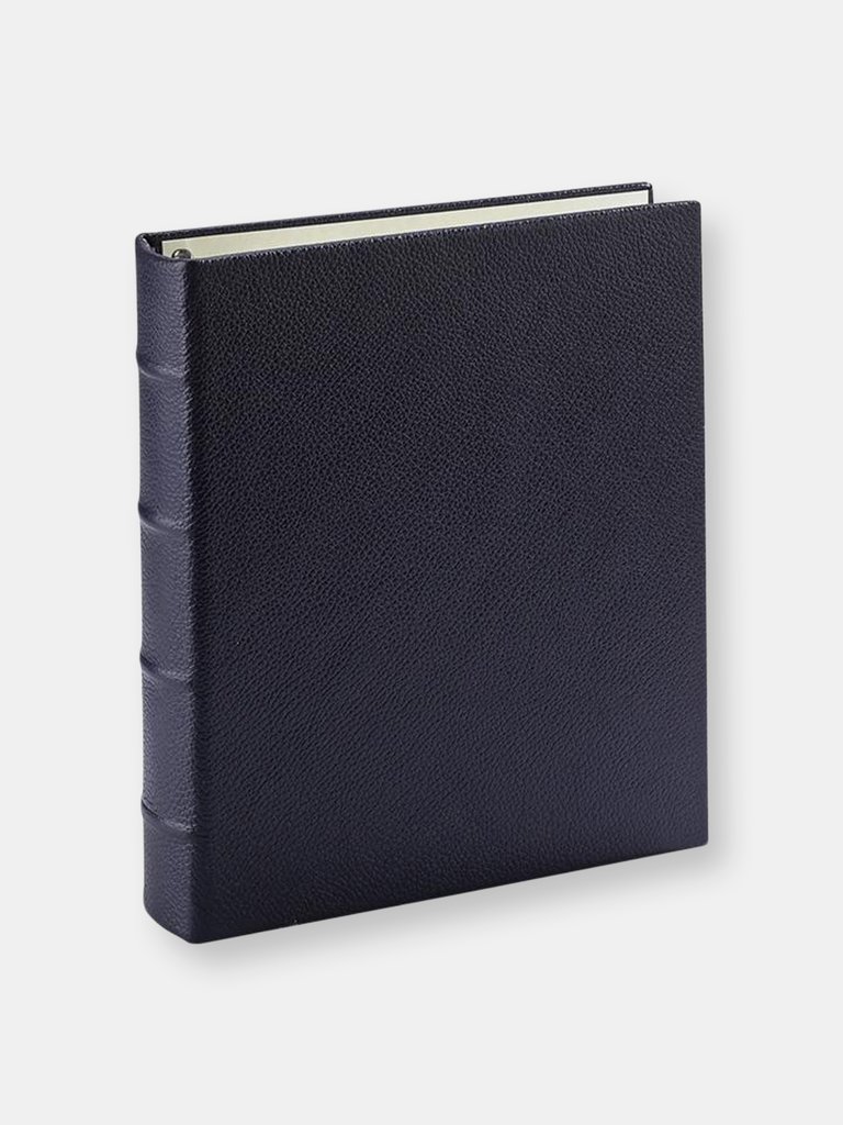 Medium Ring Clear Pocket Album - Leather - Navy