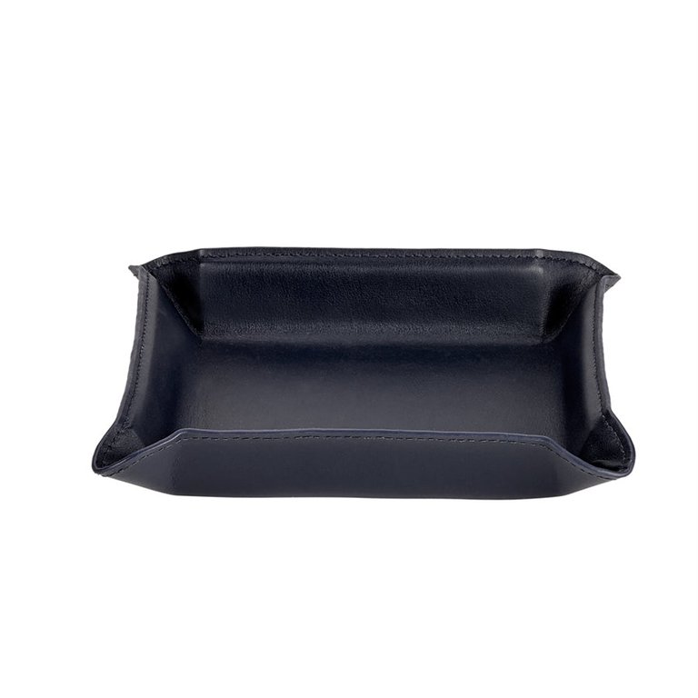 Moldable Leather Catchall - Navy