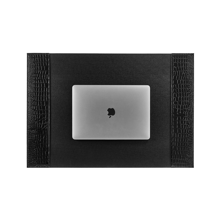 Small Leather Blotter - Black