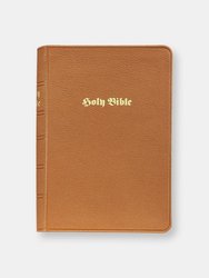 The Holy Bible - Tan Goatskin Leather Cover