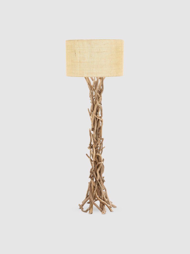 Driftwood Floor Lamp - Beige