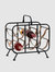 Metal And Leather Wine Rack - Black