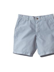 Men Seersucker Drawcord Shorts - Navy Stripe