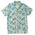Men Vintage Hawaiian Batik Print Shirt - Green/Light Blue