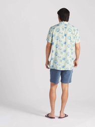 Men Vintage Hawaiian Batik Print Shirt